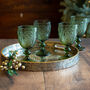 Set Of Four Emerald Baroque Wine Goblets, thumbnail 1 of 6