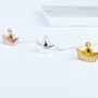 Sterling Silver Origami Boat Necklace, thumbnail 3 of 7