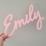 Personalised Yellow Script Wall Name, thumbnail 2 of 7