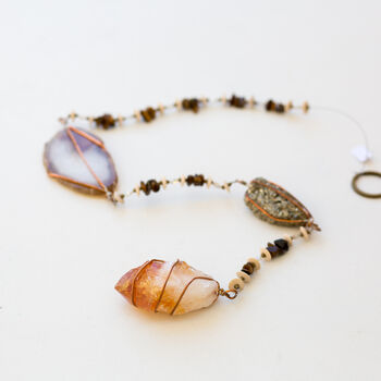 Handmade Quartz And Agate Crystal Mobile, 2 of 12