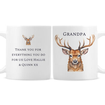 Personalised Watercolour Stag Mug – Christmas Gift, 5 of 5
