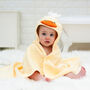 Personalised Cuddly Duck Baby Towel Gift Set, thumbnail 2 of 9