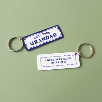 The Year You Became My Grandad Personalised Keyring, 2 of 6