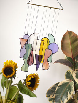 Symphony, Art Deco Inspired Stained Glass Suncatcher, 2 of 2