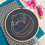Black Cat Embroidery Kit, thumbnail 1 of 5