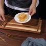 Wooden Serving Platters Tray With Metal Handles, thumbnail 4 of 7
