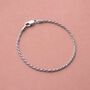 Personalised Sterling Silver Twisted Rope Bracelet, thumbnail 3 of 6