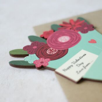 Valentines Day Keepsake Card In Wood, Personalised, 6 of 6