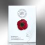 Red Remembrance Poppy Flower Lapel Pin, thumbnail 4 of 8