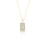 Cream And Green Rectangle Necklace, thumbnail 4 of 7