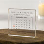 Personalised Anniversary Acrylic Block – Couple’s Keepsake Gift With Names And Date, thumbnail 1 of 2