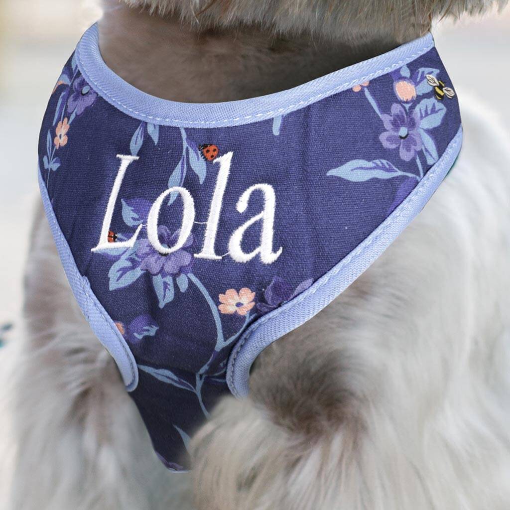 Personalised Greenwich Flowers Pet Harness, 1 of 4