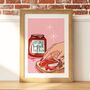 Toast And Jam, Retro Breakfast Art Print, thumbnail 4 of 10
