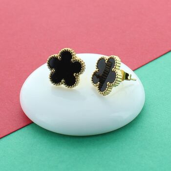 Enamel Flower Stud Earrings, 2 of 6