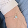 Personalised Birthstone Bracelet Sterling Silver, Jenna, thumbnail 1 of 5