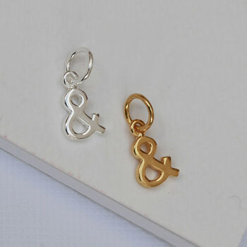 Initial Charm In Silver, 18ct Gold Or Rose Gold Vermeil, 7 of 8