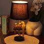 G Decor Aviary Doré Gold Parrot Bedside And Table Lamp With Black Shade, thumbnail 2 of 5