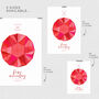 Ruby 40th Wedding Anniversary Personalised Print, thumbnail 3 of 3