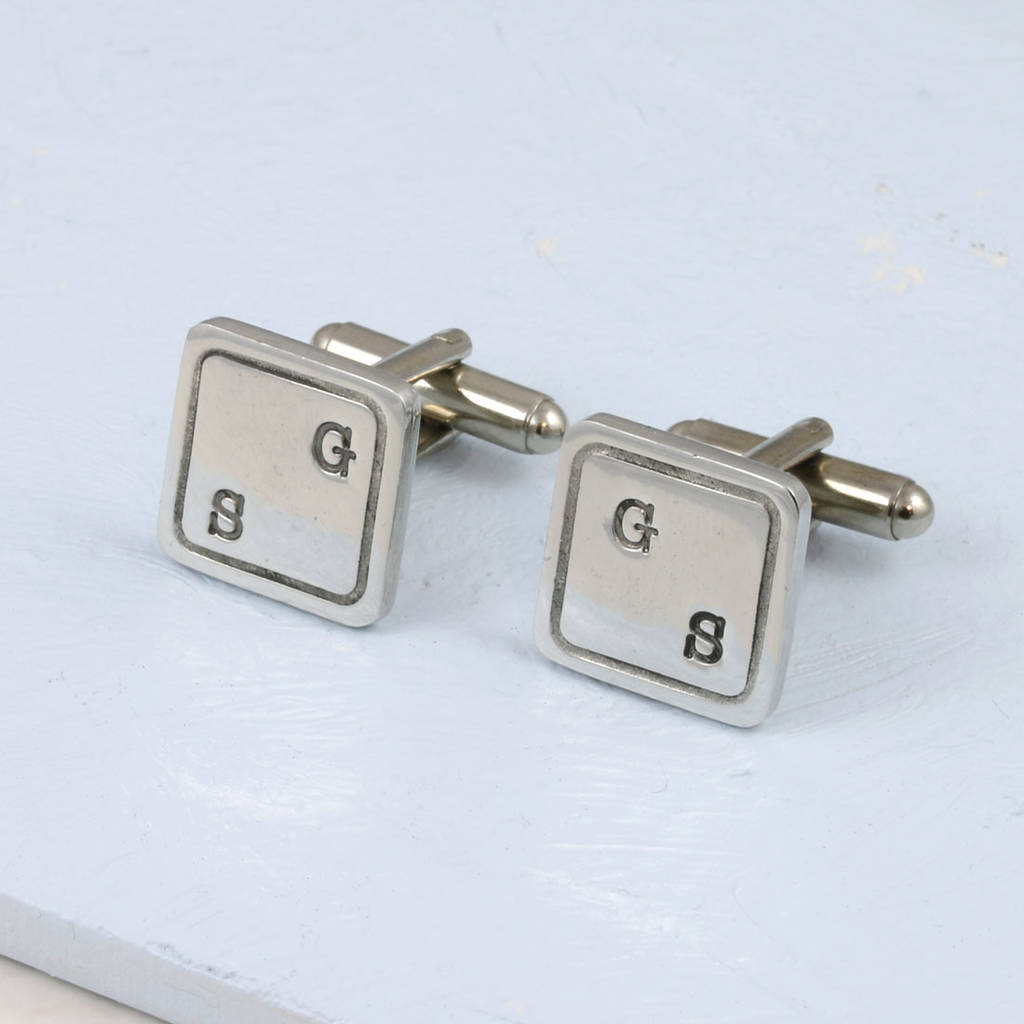 personalised cufflinks double initial cufflink gift by multiply design