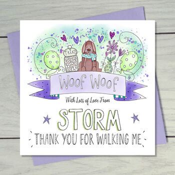 Thank You From The Dog Personalised Greeting Card, 9 of 12