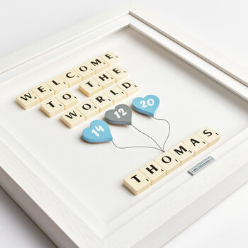 Welcome To The World Baby Boy Personalised Gift Frame, 2 of 8