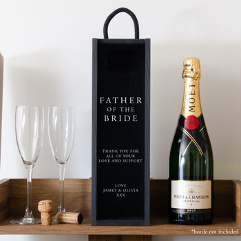 Personalised Father Of The Groom / Bride Bottle Box, 5 of 5