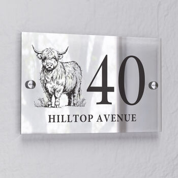 Highland Cow Custom House Sign, 2 of 3
