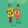 Funny 50th Birthday Card ‘50 Hooray!’, thumbnail 2 of 4