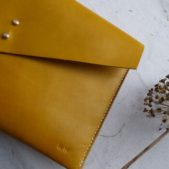 Handmade Leather Envelope Clutch Bag, 8 of 11
