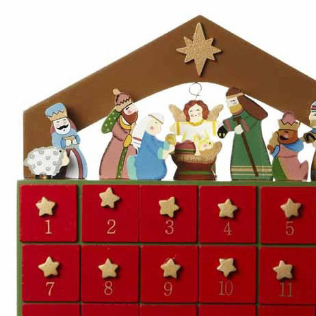 wooden nativity advent calendar by dibor | notonthehighstreet.com