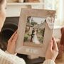 Personalised Mr And Mrs Wooden Heart Photo Frame, thumbnail 1 of 4