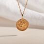 Brave Gold Vermeil Plated Shorthand Coin Necklace, thumbnail 4 of 8