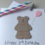 Personalised First Birthday Teddy Card, thumbnail 2 of 4