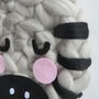Zebra Head Chunky Knit Wall Hanging, thumbnail 2 of 5