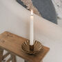 Forged Brass Scalloped Candlestick Holder, thumbnail 1 of 2