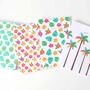 Tropical Palm Tree Stationery Gift Set, thumbnail 4 of 10