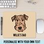 Airedale Face Mouse Mat, thumbnail 1 of 3