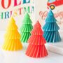 Set Of Four Colourful Christmas Tree Candles, thumbnail 1 of 3