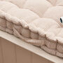 Riseley Cotton Stripe Bench Cushion, thumbnail 4 of 6