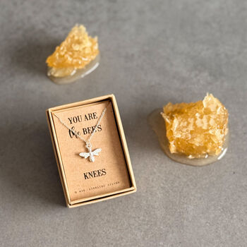 Bees Knees Sterling Silver Bee Necklace, 5 of 5