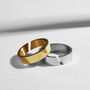 Adjustable Band Steel Ring 18 K Gold Plated Steel, thumbnail 2 of 4