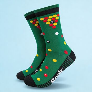 Snooker Pint Glass, Socks And Snacks Gift Set, 2 of 6
