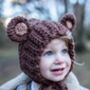 Handmade Little Bear 'Be Brave' Bonnet, thumbnail 6 of 6