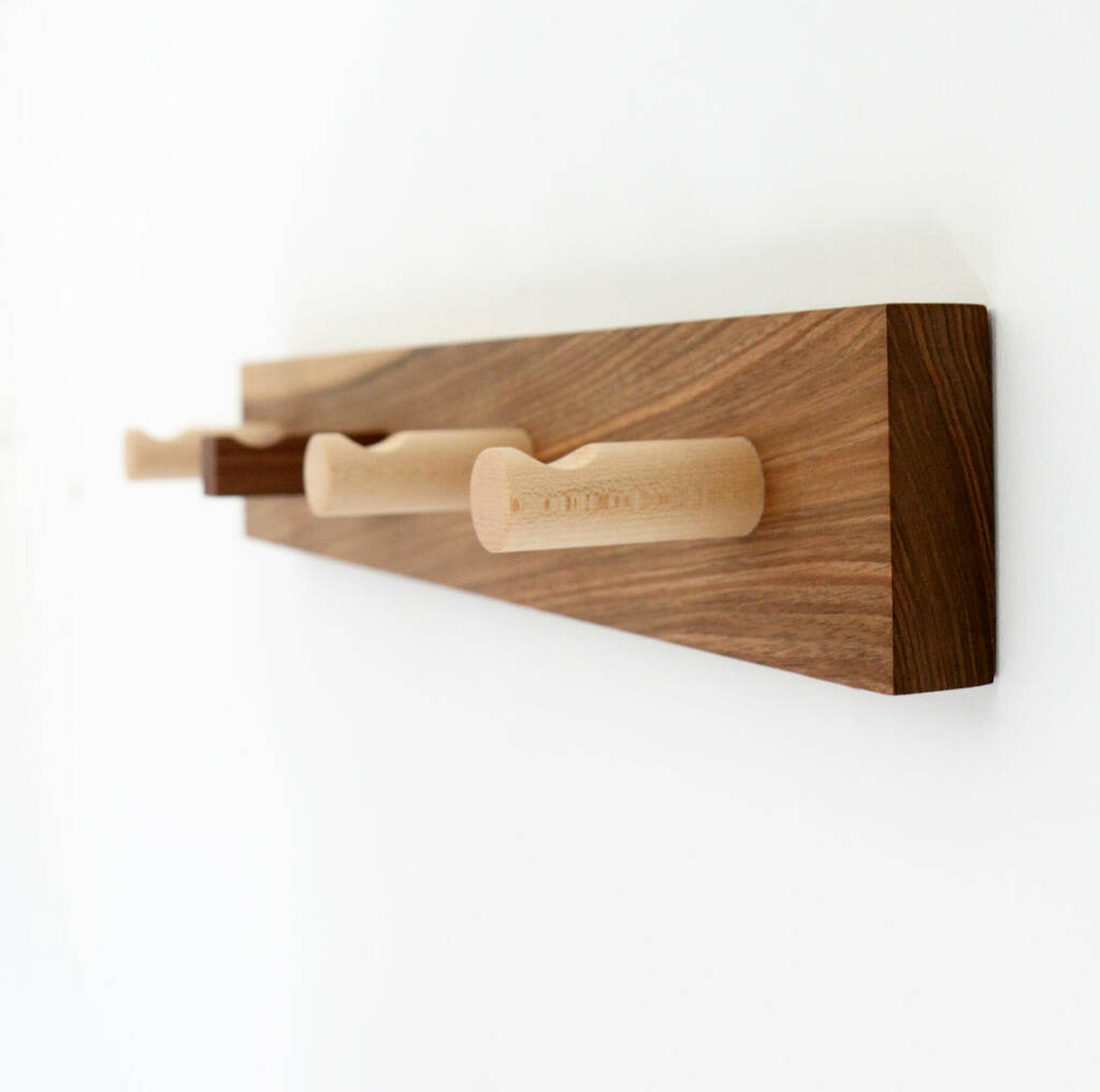 Handmade Solid Wood Peg Hooks By Martelo and Mo, Handcrafted Furniture