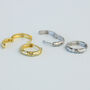 Sterling Silver Celestial Huggie Hoop Earrings, thumbnail 7 of 7