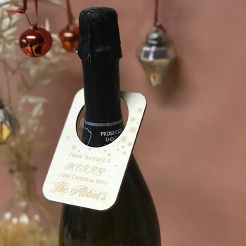 Personalised Merry Little Christmas Bottle Label, 5 of 6