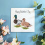 Mr And Mrs Duck Valentine's Day Card, thumbnail 5 of 5