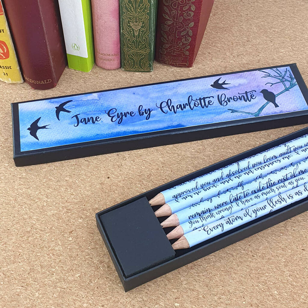 Jane Eyre By Charlotte Bronte Quote Pencils, 1 of 5