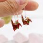 Japanese Paper Origami Crane Ear Threaders, thumbnail 5 of 11