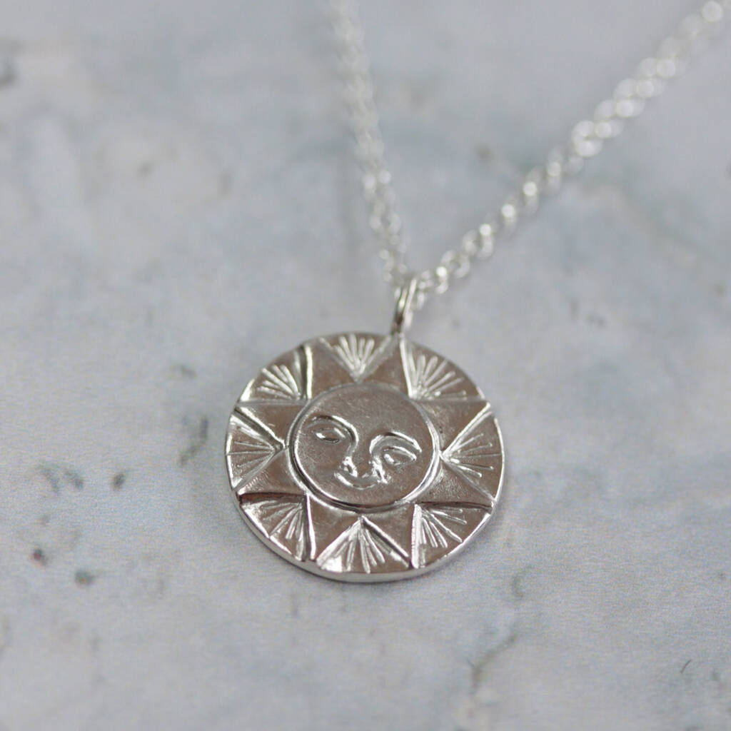 Smiling Sun Gold Necklace By Erica Jewellery | notonthehighstreet.com